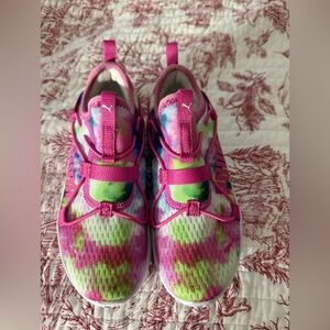 Puma Eva Soft Foam 388297-01 Pink Green Fabric Girls Sneakers